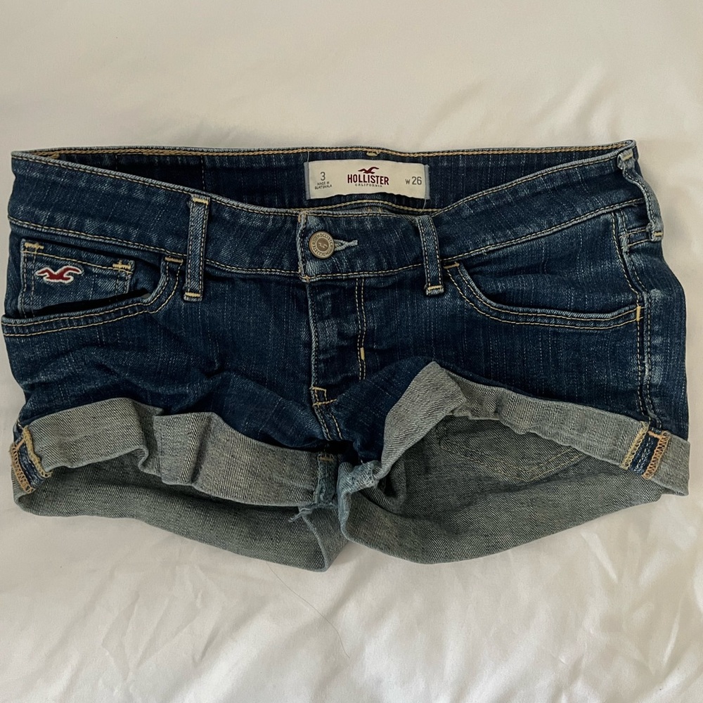 Hollister Blue Denim Short Shorts
